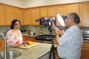 Manjula's Kitchen Filming Youtube by Alex Jain