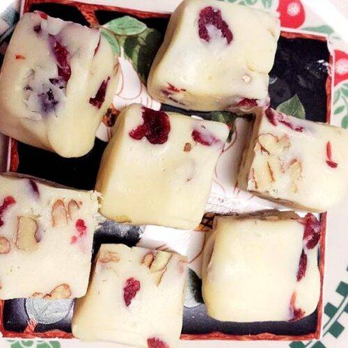 Cranberry-Walnut White Fudge