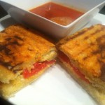 Grilled Roasted Red Pepper Artichoke Panino