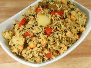 Chickpea Pulav (Chole Biryani) Recipe by Manjula