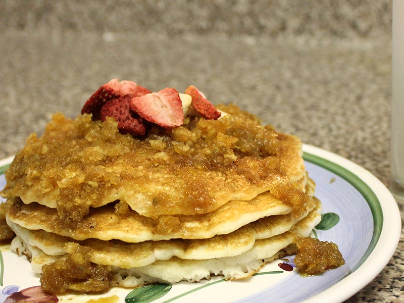 Vegan Coconut Flour Pancakes with Coconut Syrup