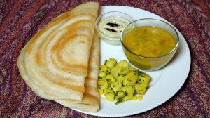 Dosa (Rice and Urad Dal Crepe) Recipe by Manjula