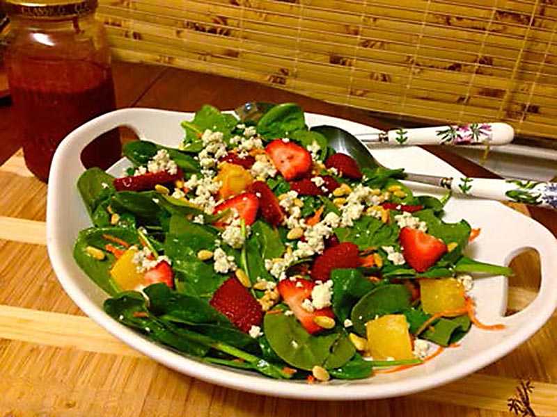 Spring Spinach and Strawberry Salad Recipe by Emily M. Walsh