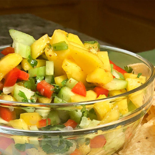 Fresh Mango Salsa Recipe by Manjula