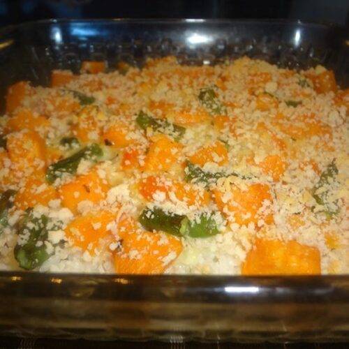 Basil Flavored Vegetable and Rice Casserole