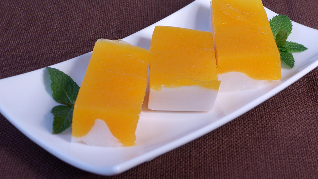 Mango Coconut Agar Agar Jelly - Recipe & Video Tutorial