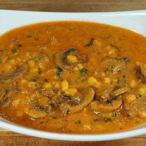 Mushroom Corn Cashew Curry