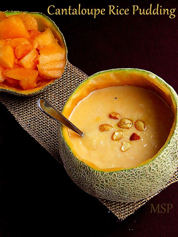 Cantaloupe Rice Pudding Recipe by Nisha