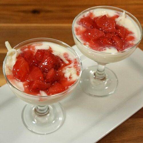 Paneer Kheer with Strawberry