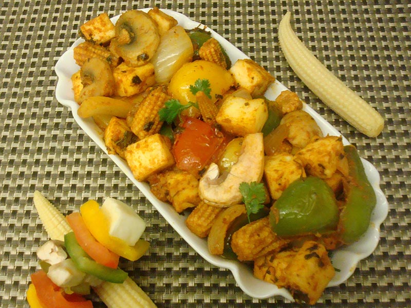 Paneer Baby corn Bell pepper Stir Fry Recipe by Pooja Agarwal
