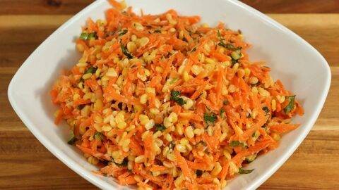 Potato Carrot Moong Dal Salad