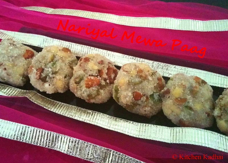 Nariyal Mewa Paak (Dry Fruit Delight) Recipe by Sonika Maheshwari
