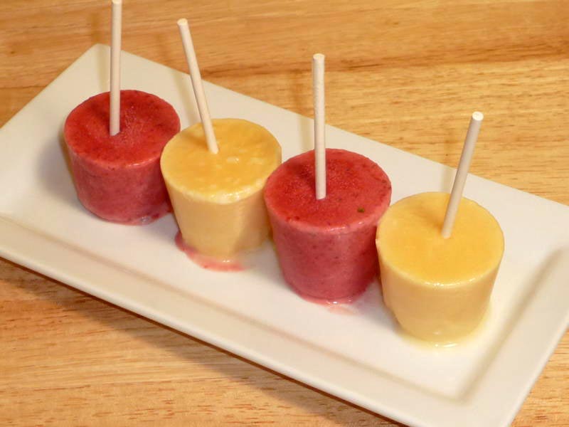 Strawberry Orange Popsicles Recipe by Manjula