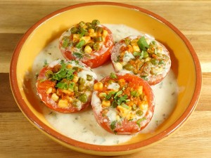 Stuffed Tomatoes with Gravy Recipe by Manjula