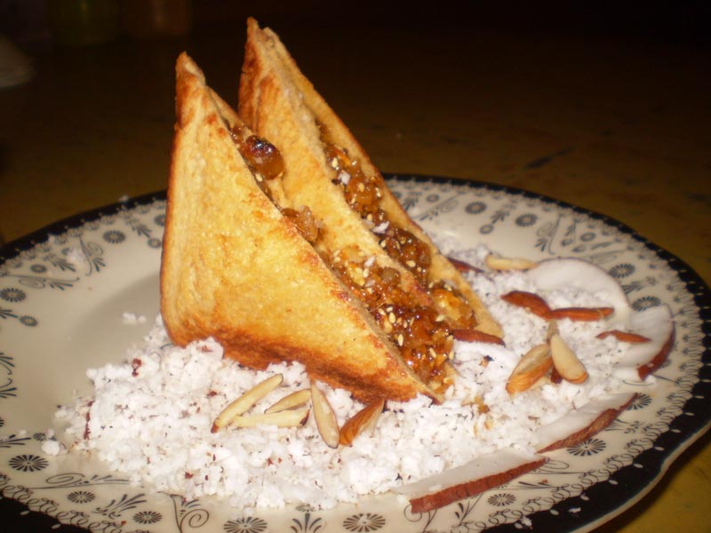 Coconut Sandwiches Recipe by Sudha
