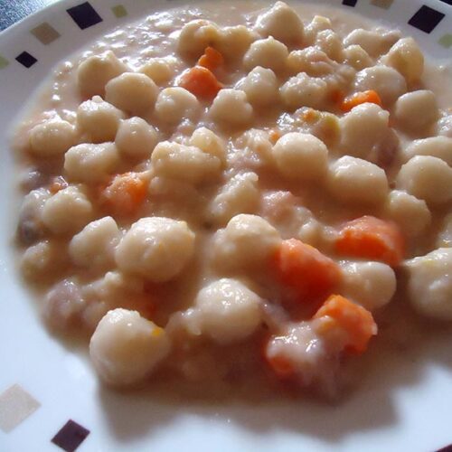 Rice Dumpling in Vegetable Stew