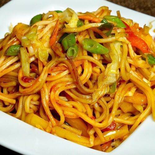 Vegetable Hakka Noodles